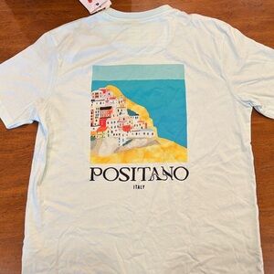 Denim & Flower Light Blue/Green Tee